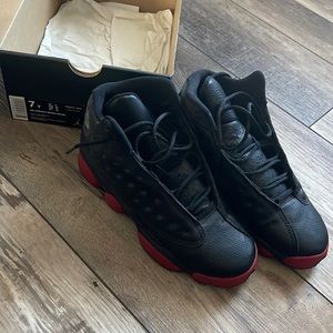 Black/ red retro Jordan 13. Size 7